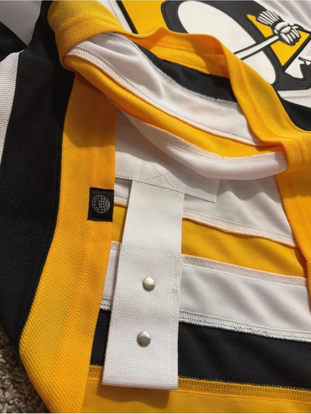 NWT Pittsburgh Penguins Mens White Away 50 Hockey Jersey New Adidas Blank